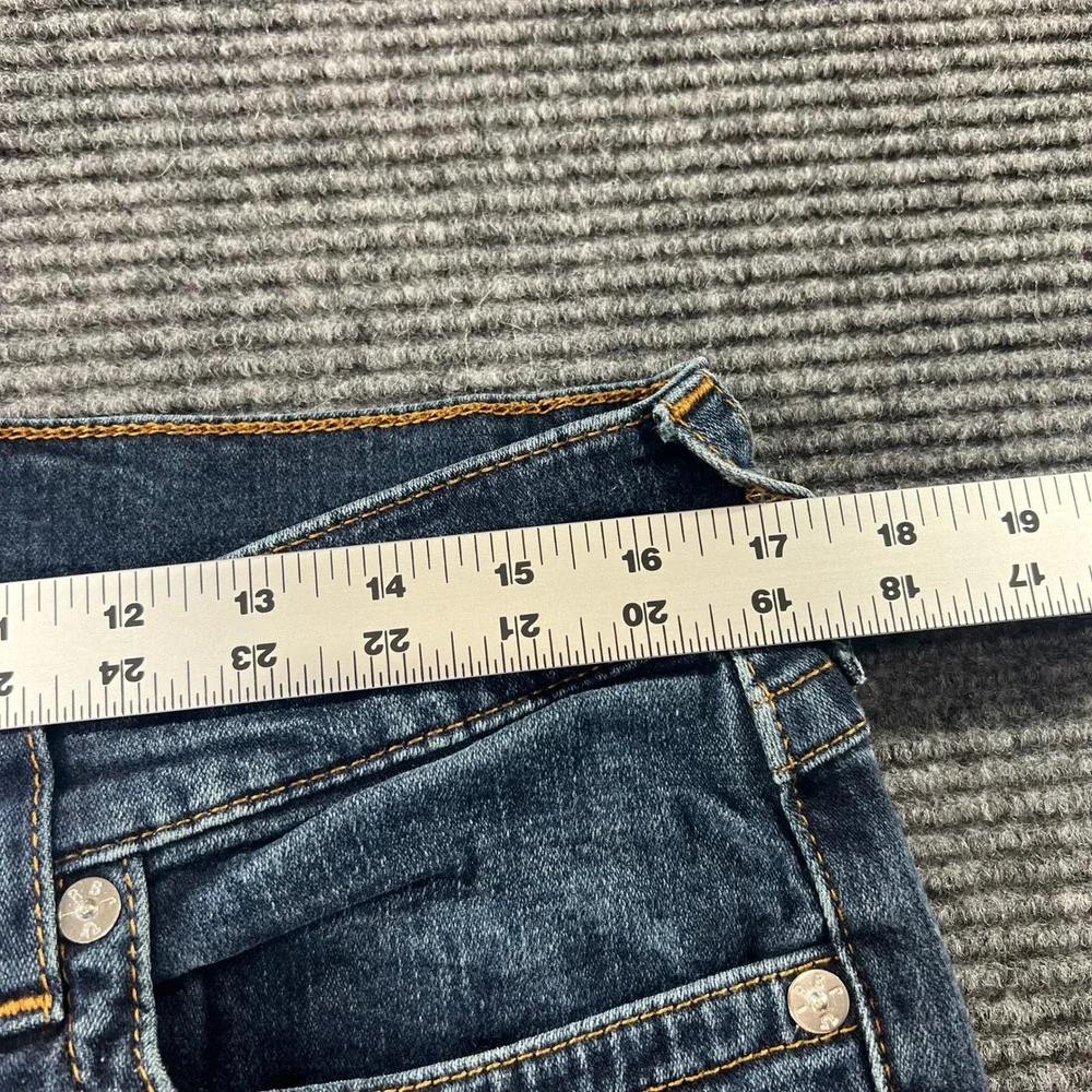 True Religion Ricky Relaxed Straight Jeans Mens 34x30 Dark Wash Blue Denim Pants